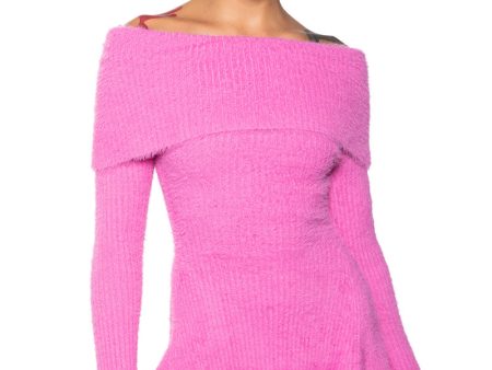 ARI OFF THE SHOULDER KNIT MINI DRESS For Cheap