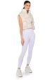 CROP PU WEAVE PUFFER VEST IN BEIGE Fashion