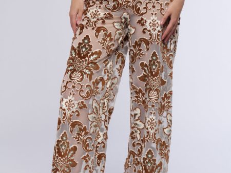 LOTUS MESH FLARE PANTS on Sale