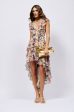 A WORK OF ART PRINTED HIGH LOW MINI DRESS Sale