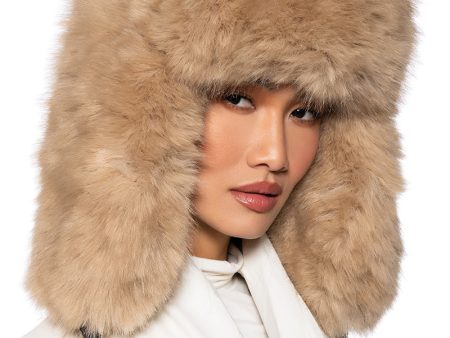 AVI FAUX FUR HAT IN IVORY Online