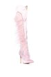 AZALEA WANG AOIFE PINK FEATHER BOOT on Sale