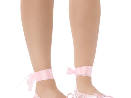 AZALEA WANG BALLET TIE PINK FLAT Online now