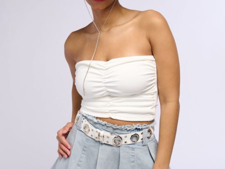 ANYTHING BUT BASIC RUCHED TUBE TOP Online Sale