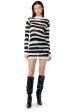 ANI STRIPED LONG SLEEVE MINI DRESS on Sale