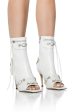 AZALEA WANG ANNALISE PEEP TOE BOOTIE IN WHITE Fashion