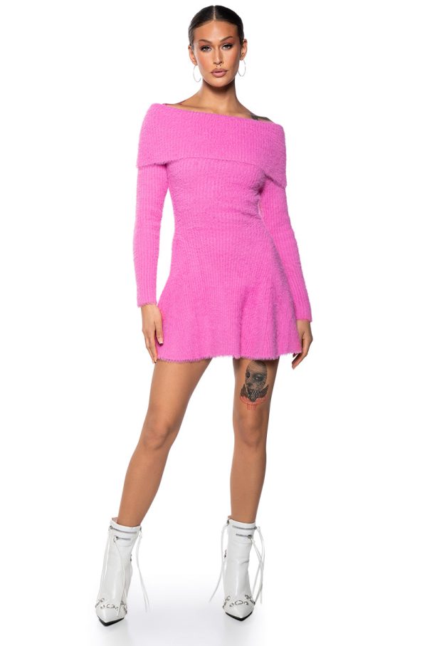 ARI OFF THE SHOULDER KNIT MINI DRESS For Cheap