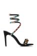 AZALEA WANG ABU BLACK EMBELLISHED COIL SANDAL Online Hot Sale