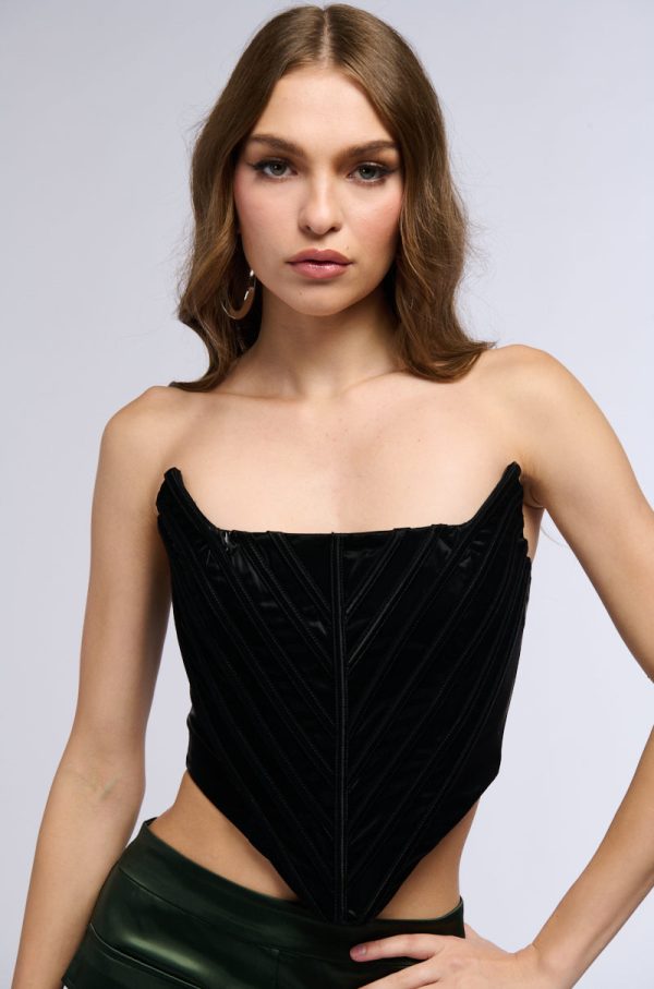 ABOUT LAST NIGHT CORSET TOP IN BLACK Cheap