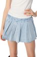 ARIA PLEATED DENIM MINI SKIRT Sale