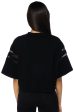 ALL STAR RHINESTONE MESH TSHIRT IN BLACK Hot on Sale