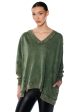 ARIA OVERSIZED V NECK SWEATSHIRT Hot on Sale