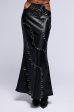 ASTIN PIERCED FAUX LEATHER MAXI SKIRT Hot on Sale