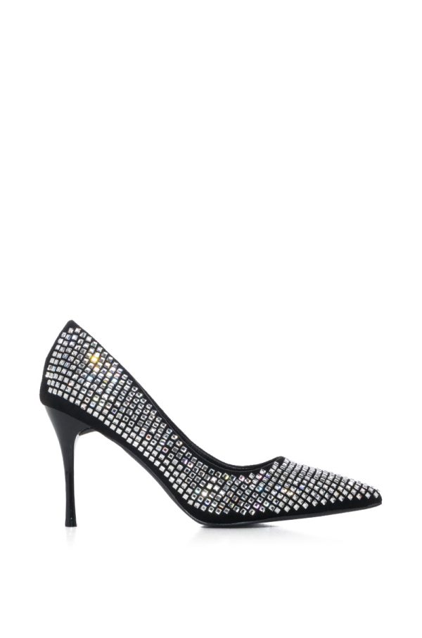 AZALEA WANG ALMA SILVER RHINESTONE PUMP Online Sale