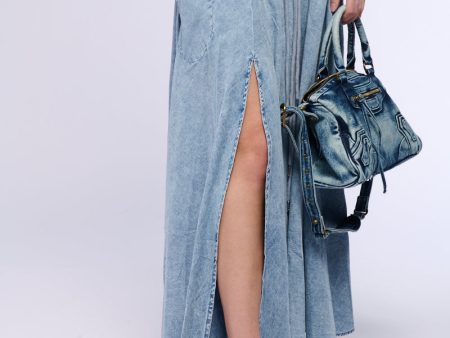 ALEX ACID WASH DENIM MAXI SKIRT Supply