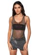 ANGEL SLEEVELESS RHINESTONE MESH TOP IN BLACK Supply