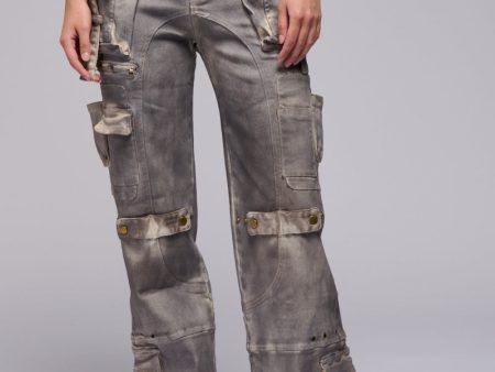 YOUNG AND ALIVE WIDE LEG DENIM PANT For Discount