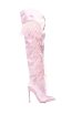 AZALEA WANG AOIFE PINK FEATHER BOOT on Sale