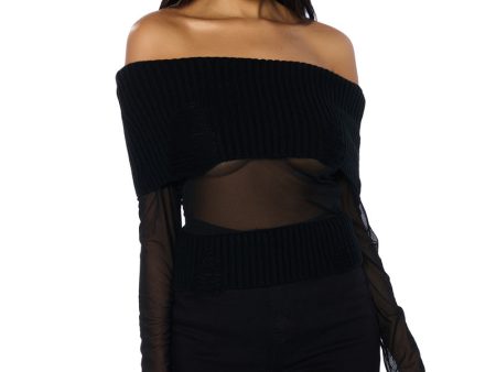 YOUR NEW TYPE OFF THE SHOULDER SWEATER on Sale