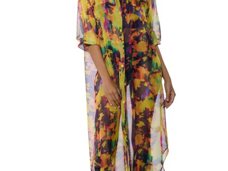 ABSTRACT FLORAL DUSTER Online