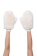 ALL ABOUT THE MONEY FUR MITTENS IN IVORY on Sale