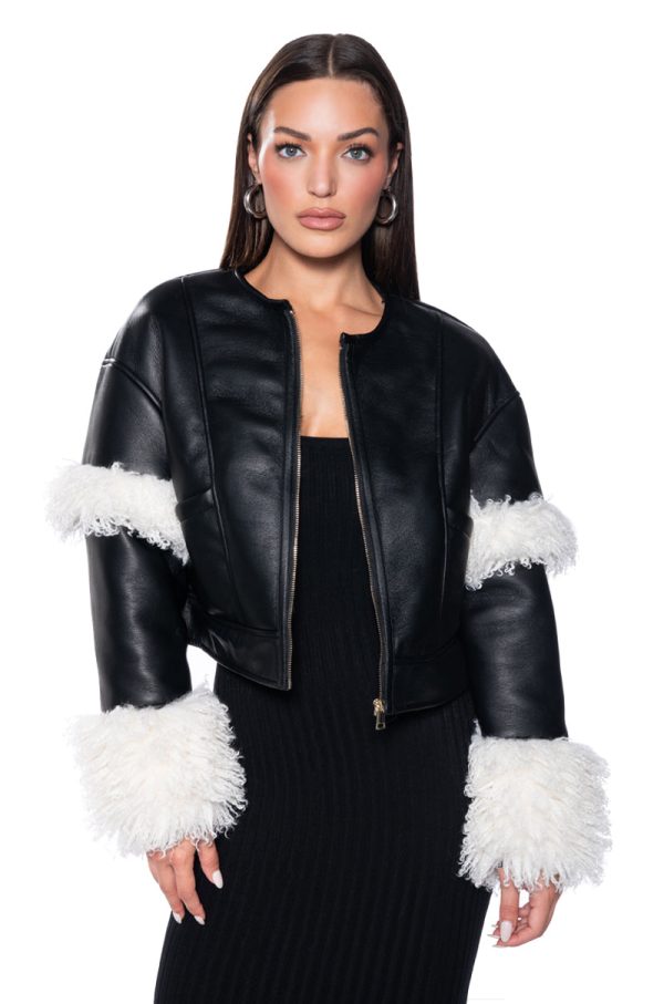 ASPEN GLOW UP FAUX FUR COAT Cheap