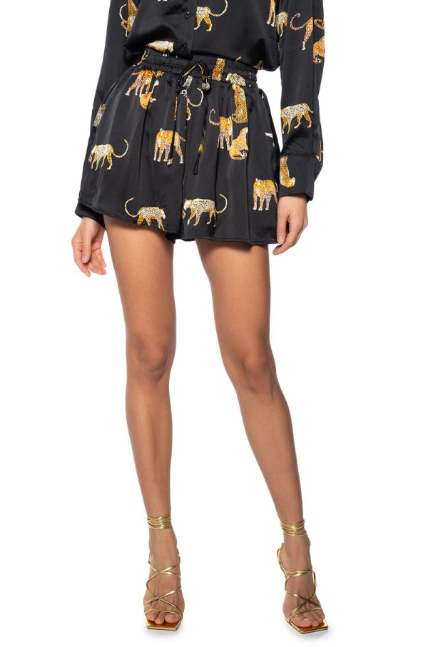 ALL THINGS CHEETAH SATIN SHORT For Cheap