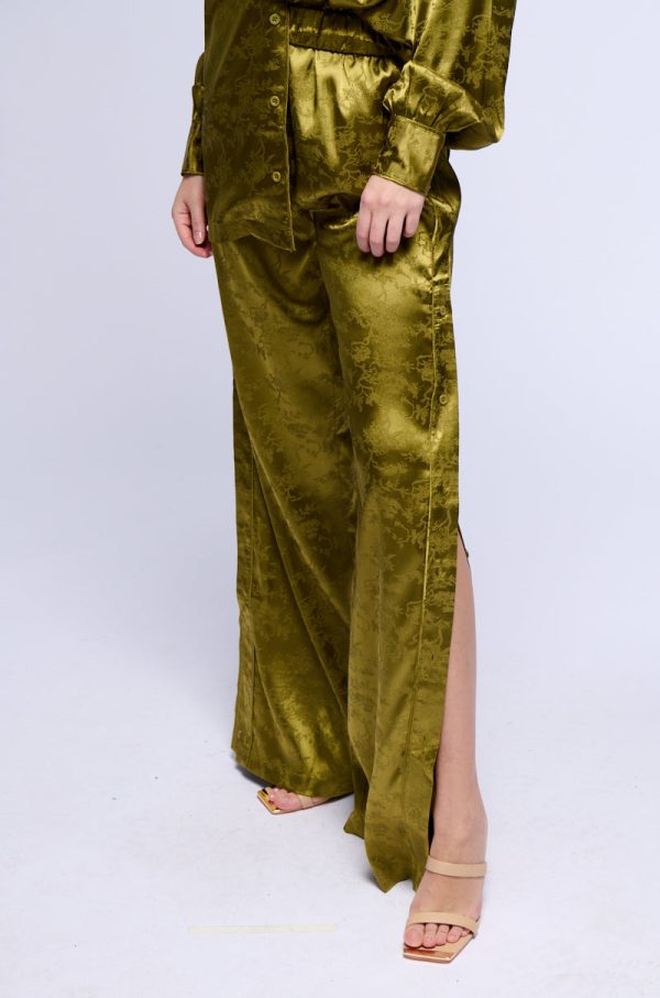 ALL MY MIGHT WIDE LEG SATIN TROUSER on Sale