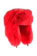 AVI FAUX FUR HAT IN RED Cheap