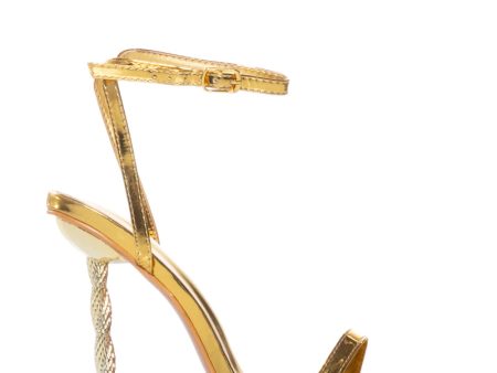 AZALEA WANG BENTINA GOLD SANDAL on Sale