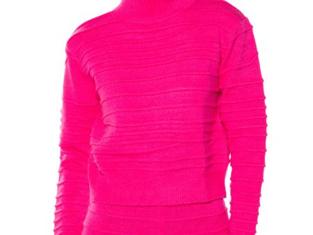 ANGEL ENERGY LONG SLEEVE TURTLENECK SWEATER TOP For Discount