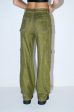 AMMO BONNE SOIREE RHINESTONE CARGO PANTS IN OLIVE For Cheap