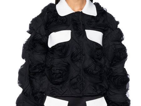 3D FLORAL BOMBER Hot on Sale