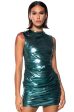 AMBROSE METALLIC MINI DRESS Cheap