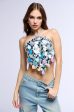 A GIRL NAMED LUCKY EMBELLISHED HALTER NECK TOP Supply