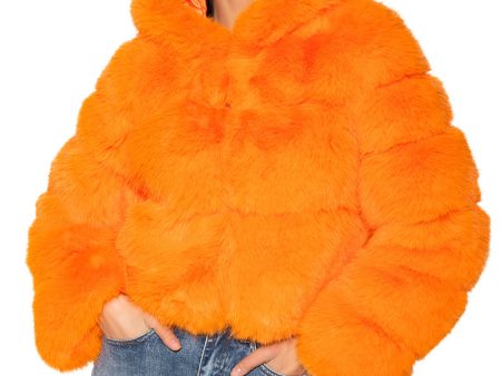 AVI FAUX FOX FUR COAT Hot on Sale