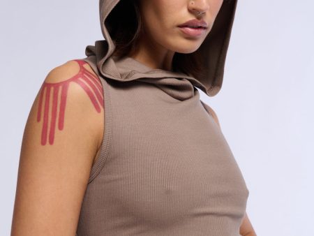 ATLAS HOODED RIBBED TANK TOP Hot on Sale