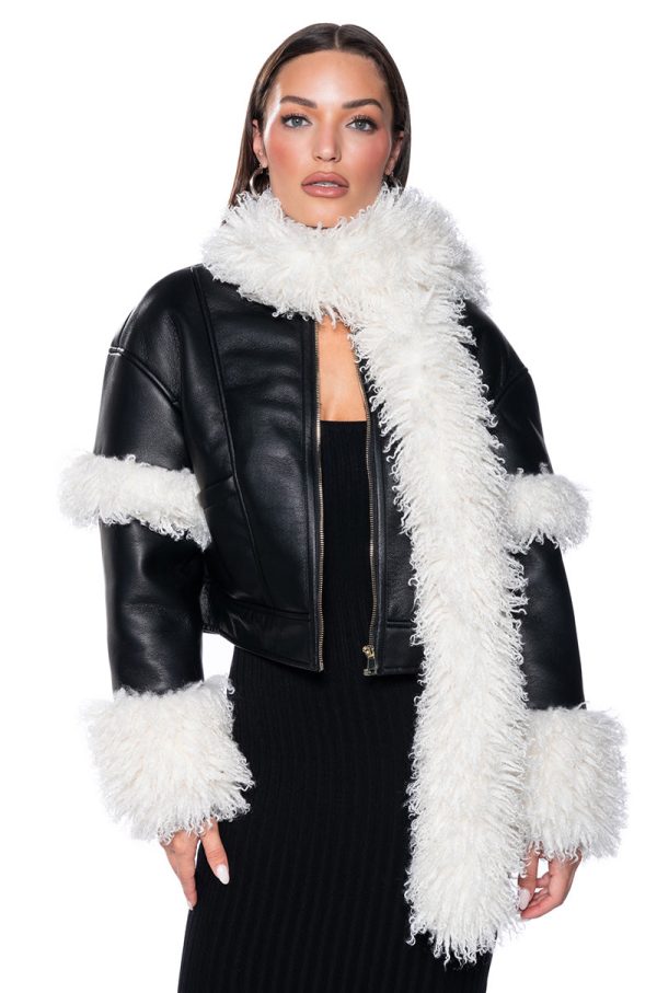 ASPEN GLOW UP FAUX FUR COAT Cheap