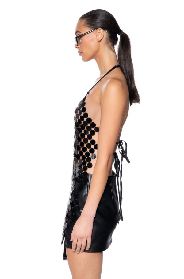 ASHA ASYMMETRICAL CHAIN TOP Hot on Sale