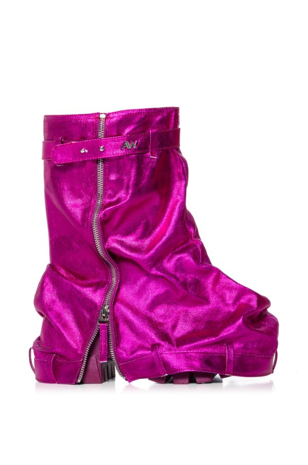 AZALEA WANG ANGELA FUCHSIA FLAT BOOTIE Cheap