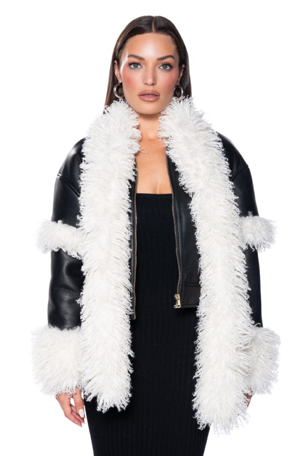 ASPEN GLOW UP FAUX FUR COAT Cheap