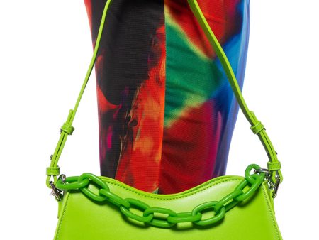 AKEYA CHAIN PU BAG IN LIME Supply