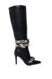 AZALEA WANG ALONZA BLACK DIAMOND EMBELLISHED BOOT Discount