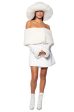 APRES SKI OFF SHOULDER FAUX FUR MINI DRESS Online Hot Sale