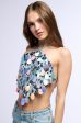 A GIRL NAMED LUCKY EMBELLISHED HALTER NECK TOP Supply