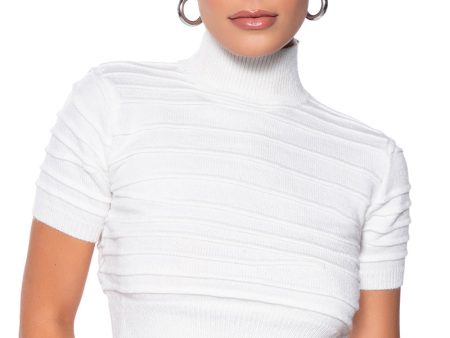 ANGEL ENERGY SHORT SLEEVE TURTLENECK SWEATER TOP Online