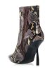 AZALEA WANG ALCMENE SNAKESKIN BOOTIE IN MULTI on Sale