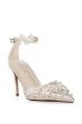 AZALEA WANG ADELIA CREAM BOW EMBELLISHED PUMP Fashion