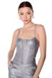 ALWAYS WINNIN SLEEVELESS FAUX LEATHER CORSET For Discount