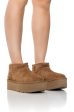 UGG CLASSIC ULTRA MINI PLATFORM BOOTIE IN CHESTNUT on Sale